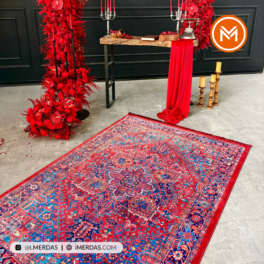 فرش کهنه نما کد N00213 زمینه تمام رنگ